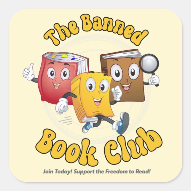 The Banned Book Club  Square Sticker (Front)