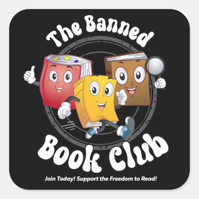 The Banned Book Club  Square Sticker (Front)