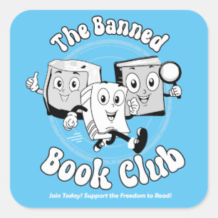 The Banned Book Club  Square Sticker
