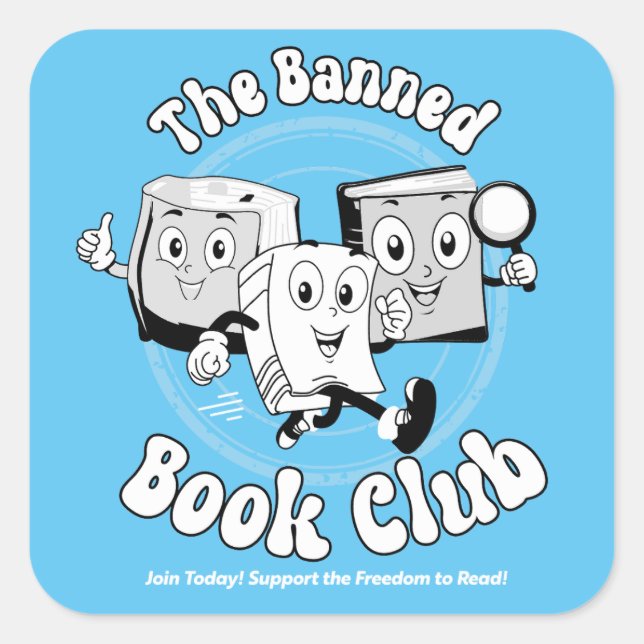 The Banned Book Club  Square Sticker (Front)