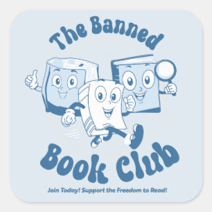 The Banned Book Club  Square Sticker