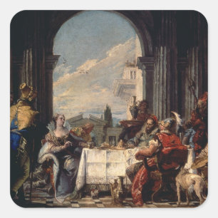 The Banquet of Anthony and Cleopatra, c.1744 (oil Square Sticker