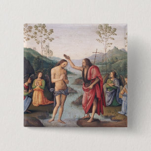 The Baptism of Christ 15 Cm Square Badge