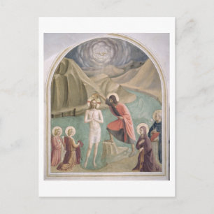 The Baptism of Christ, c.1438-45 (fresco) Postcard