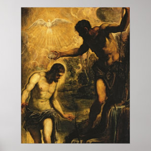 The Baptism of Christ (oil on canvas) Poster
