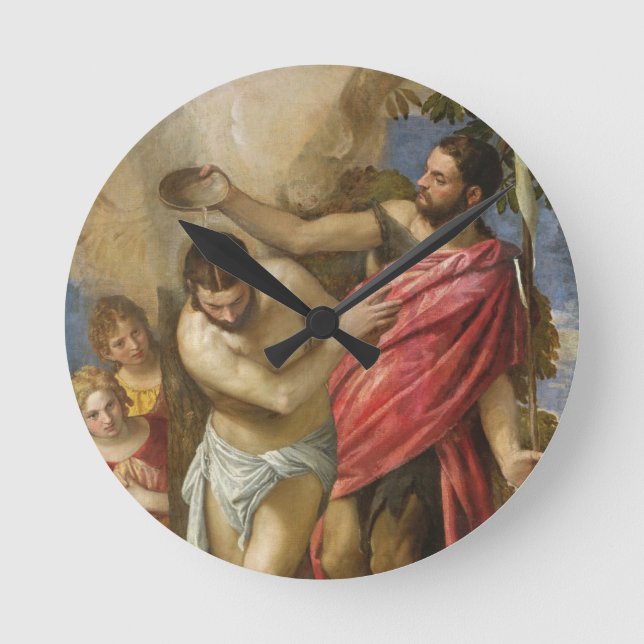 The Baptism of Christ Round Clock (Front)