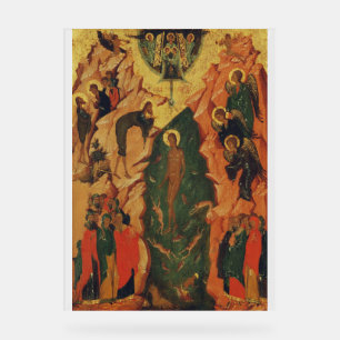 The Baptism of Jesus Christ Byzantine icon Acrylic Sign