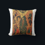 The Baptism of Jesus Christ Byzantine icon Cushion<br><div class="desc">Jesus's baptism is an act of humility. He consents to be counted as if he were a sinner, along with everyone else. This act foreshadows the time on the cross when he will die for the sins of the people of Israel and indeed for the sins of all those who...</div>