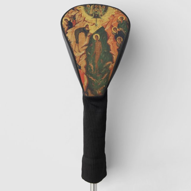 The Baptism of Jesus Christ Byzantine icon Golf Head Cover (Front)