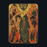 The Baptism of Jesus Christ Byzantine icon Magnet<br><div class="desc">Jesus's baptism is an act of humility. He consents to be counted as if he were a sinner, along with everyone else. This act foreshadows the time on the cross when he will die for the sins of the people of Israel and indeed for the sins of all those who...</div>