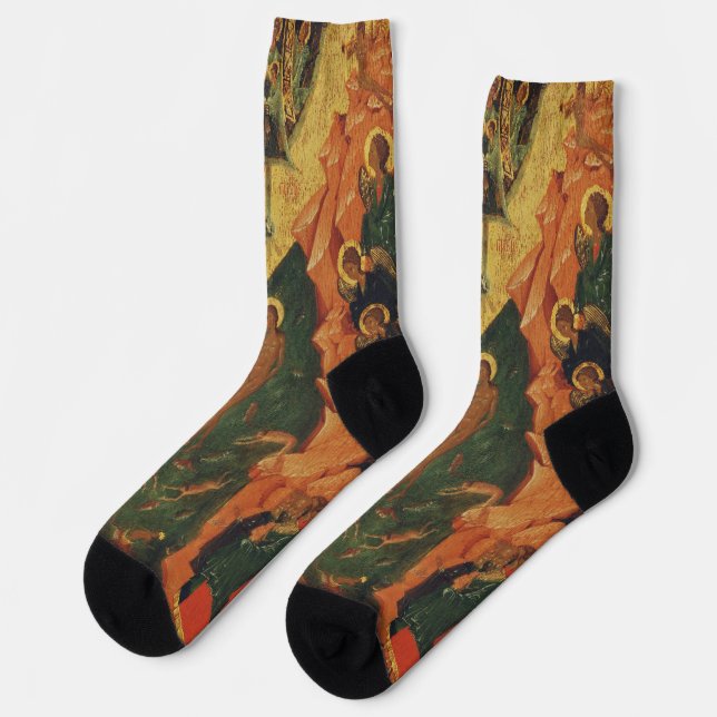 The Baptism of Jesus Christ Byzantine icon Socks (Left)