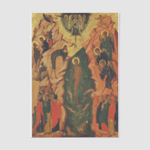 The Baptism of Jesus Christ Byzantine icon Tissue Paper