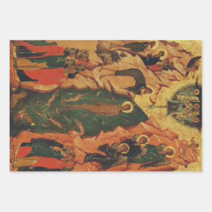 The Baptism of Jesus Christ Byzantine icon Wrapping Paper Sheet