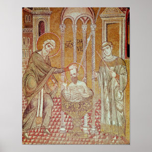 The Baptism of St. Paul By Ananias Poster