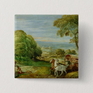 The Baptism of the Ethiopian Eunuch 15 Cm Square Badge