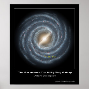The Bar Across the Milky Way Galaxy - Artist's Con Poster