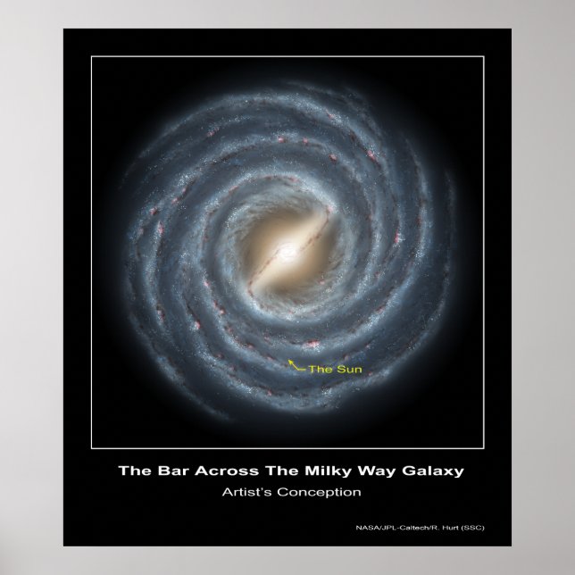 The Bar Across the Milky Way Galaxy - Artist's Con Poster (Front)