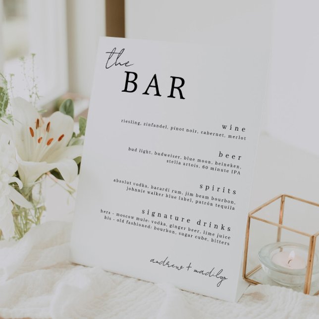 The Bar Minimalist Drinks Sign (Creator Uploaded)