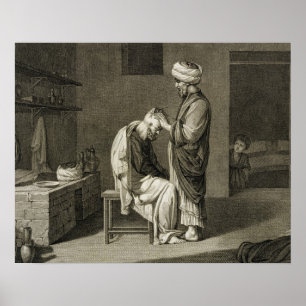 The Barber, from Volume II Arts and Trades of 'Des Poster