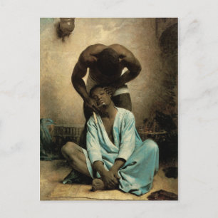 The Barber of Suez" by Leon Bonnat, 1876. Postcard