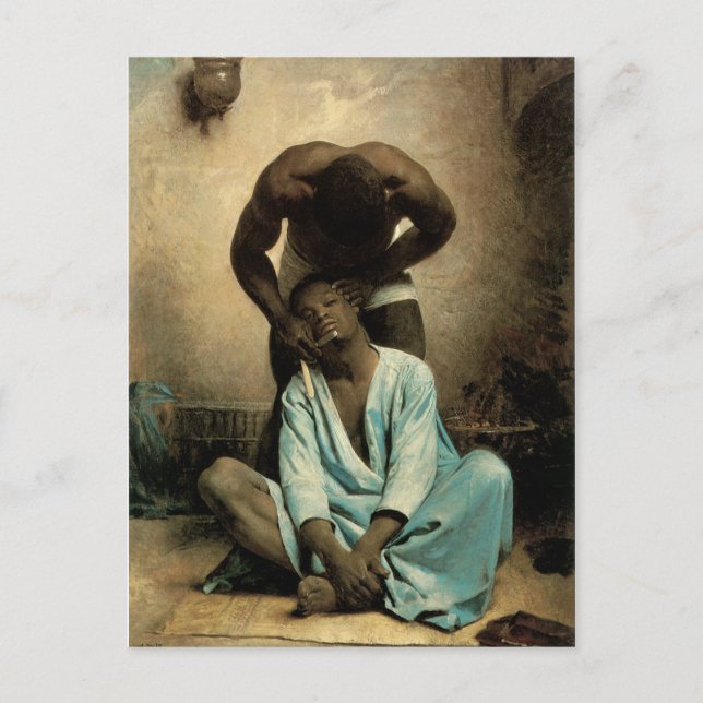 The Barber of Suez" by Leon Bonnat, 1876. Postcard (Front)