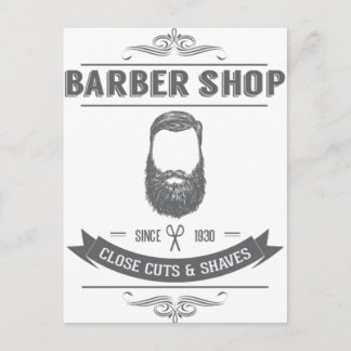 The barber shop postcard