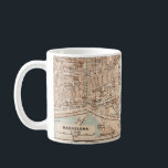 The Barcelona Vintage Map  Coffee Mug<br><div class="desc">It's a great vintage street map of Barcelona Spain and we've repurposed it on a mug.  There are 2 images on the mug.  Purchase it as is or you can delete one image and/or personalise the mug.</div>