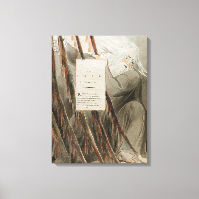 The Bard: A Pindaric Ode, from 'The Poems of Thoma Canvas Print (Front)