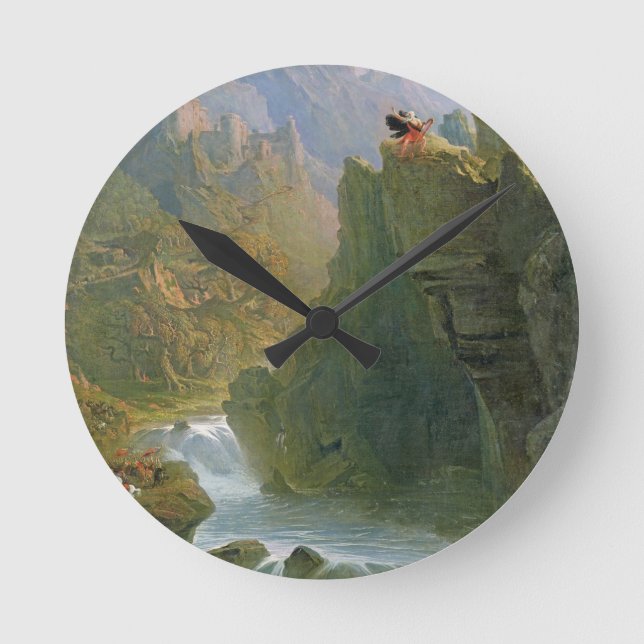 The Bard, c.1817 (oil on canvas) Round Clock (Front)