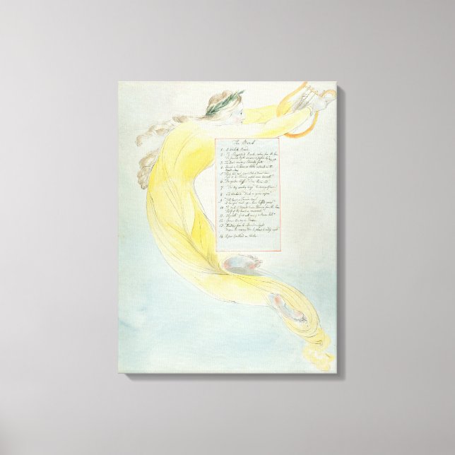 'The Bard', design 52 from 'The Poems of Thomas Gr Canvas Print (Front)