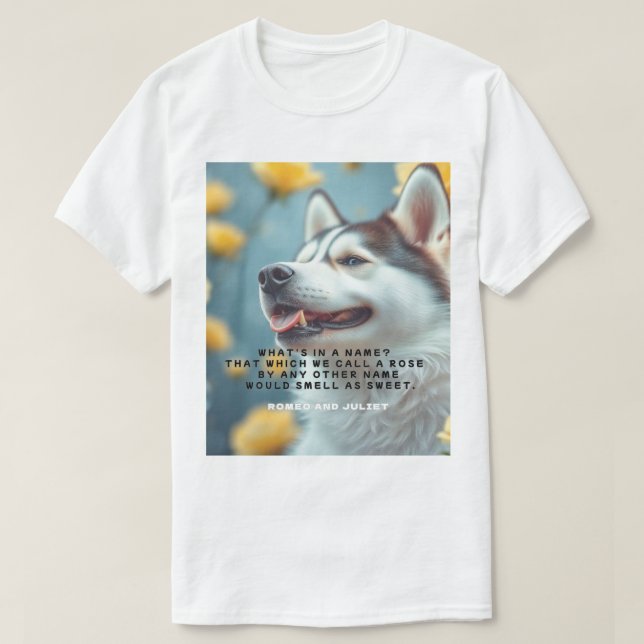 The Bard Tee Men’s Shakespeare Shirt– Roses (Design Front)