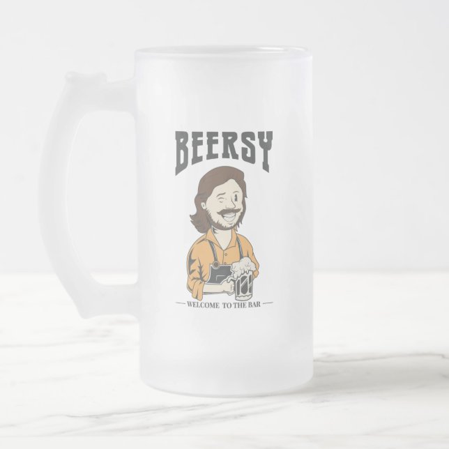 The Barman Frosted Beer Mug (Left)