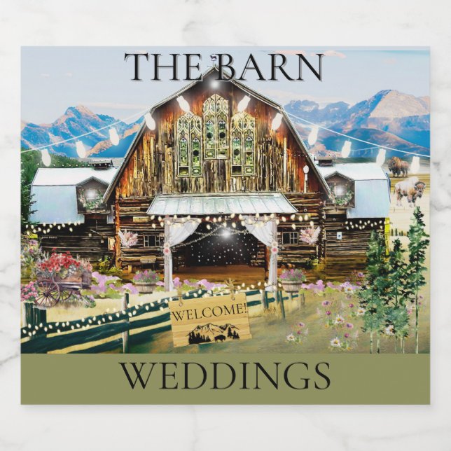 The Barn Weddings Folder Labels (Single Label)