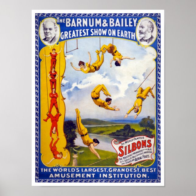 The Barnum & Bailey 1896 Vintage Poster Restored (Front)