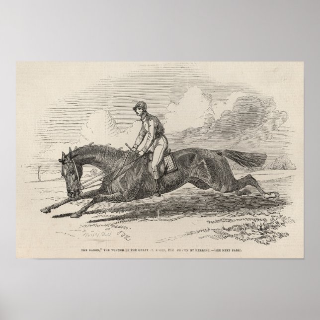 The Baron', the winner of the Great St. Leger Poster (Front)