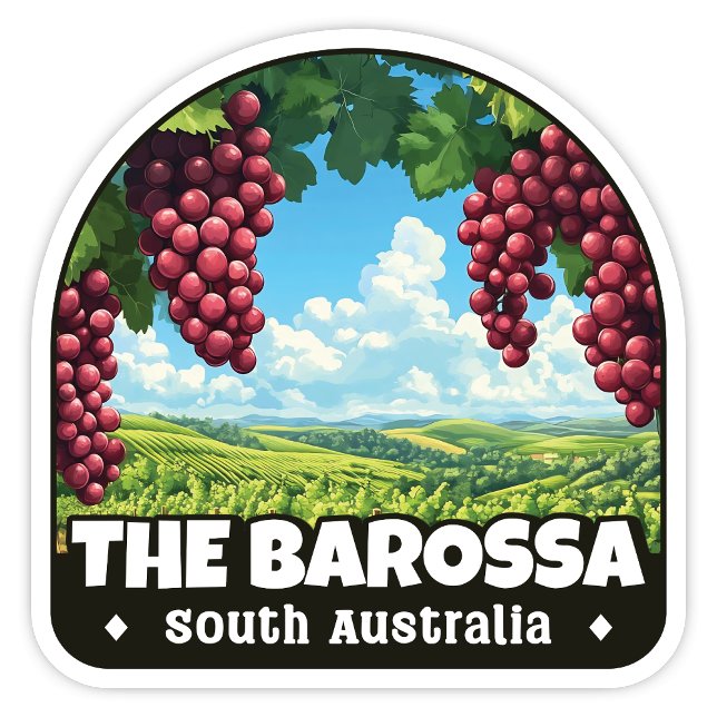 The Barossa, South Australia Sticker (The Barossa, South Australia arch shaped sticker.)