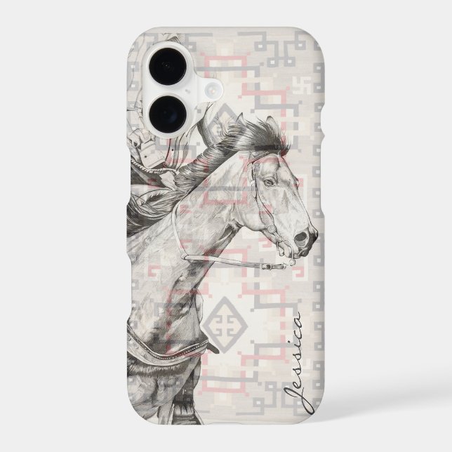 The Barrel Racer (navajo pattern) (Back)