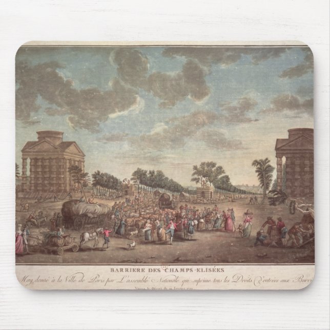 The Barrier at the Champs Elysees Mouse Mat (Front)