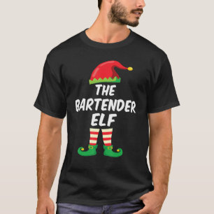 The Bartender Elf Family Matching Christmas Costu T-Shirt