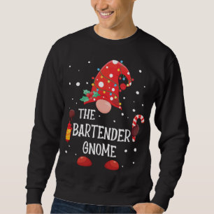 The Bartender Gnome Matching Family Christmas Gnom Sweatshirt