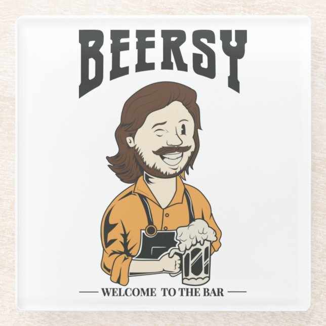 The Bartender's Glass Coaster (Front)