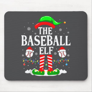 The Baseball Elf Funny Christmas Srt Lovers Xmas E Mouse Mat