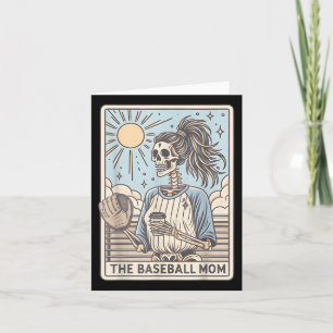 The Baseball Mum Tarot Card Funny Mothers Day Socc