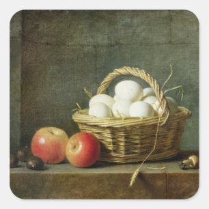 The Basket of Eggs, 1788 Square Sticker