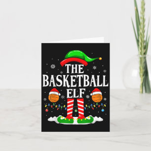 The Basketball Elf Bball Xmas Basketball Christmas Card