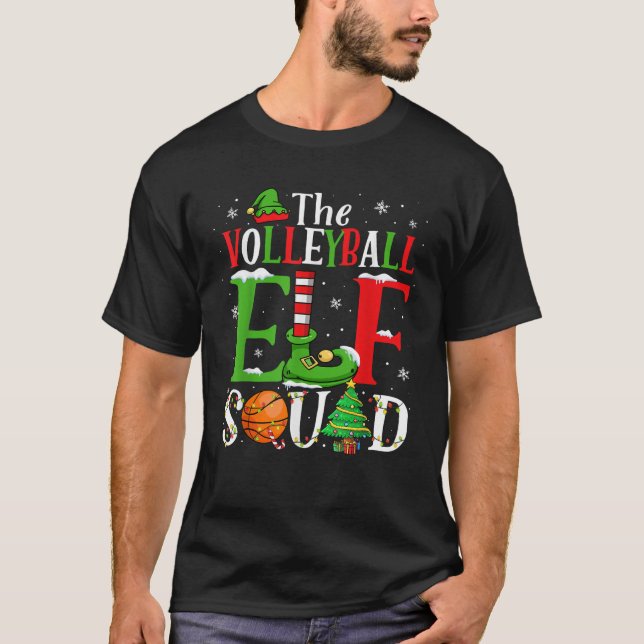 The Basketball Elf Squad Matching Basketball Playe T-Shirt (Front)