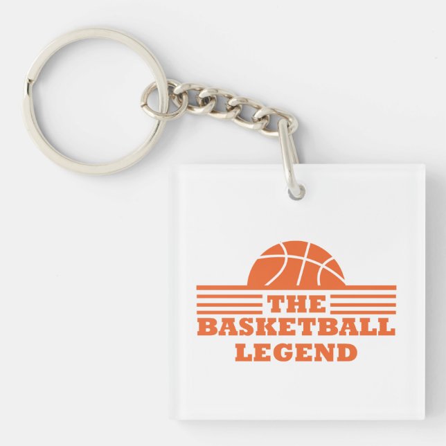 The basketball legend for coach key ring (Front)