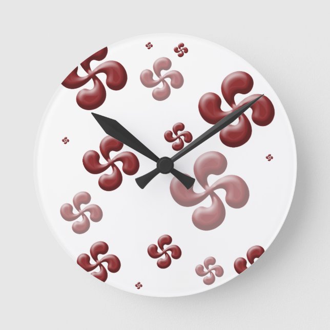 The Basque crosses 3d! Round Clock (Front)
