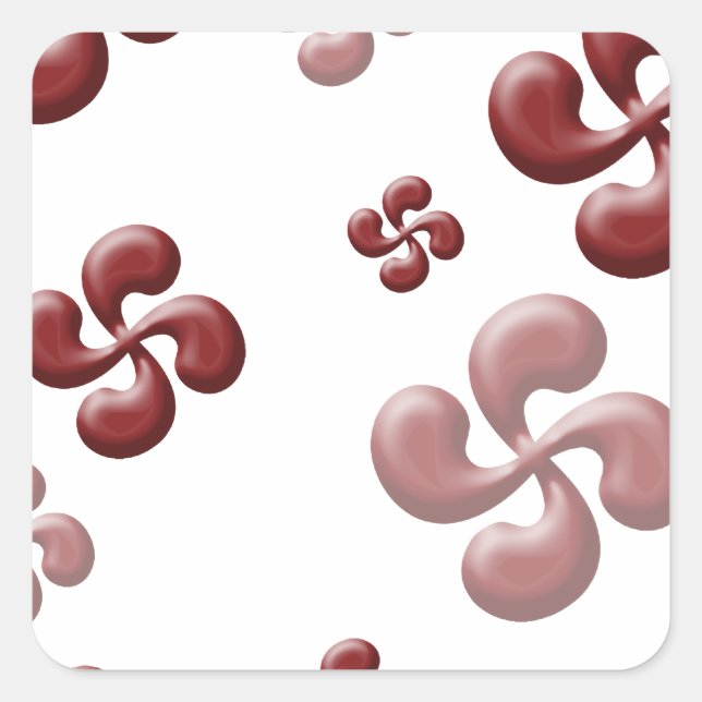 The Basque crosses 3d! Square Sticker (Front)