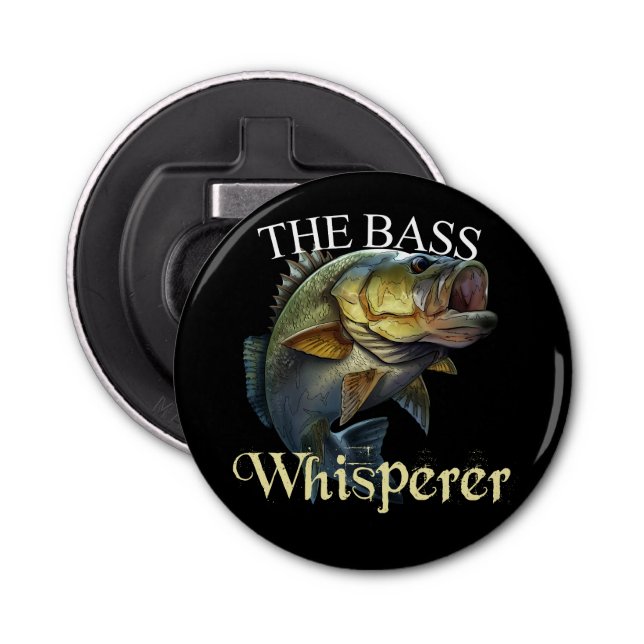 The Bass Whisperer Dark Bottle Opener (Front)